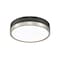 Z-Lite Algar Flush Mount, 1-Light, 12 In.W x 3 In.H, Matte Black + Brushed Nickel/Frosted 1006F12-MB-BN-LED - alternate 6